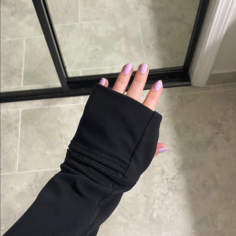 Cropped Black Quarter-Zip Pullover - image 2